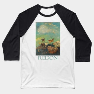 Butterflies (1910) by Odilon Redon Baseball T-Shirt